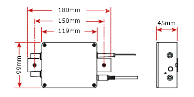 Rooster Booster Multi-FL Controller Overall dimensions