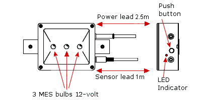 Diagram showing the various parts of the Rooster Booster ST