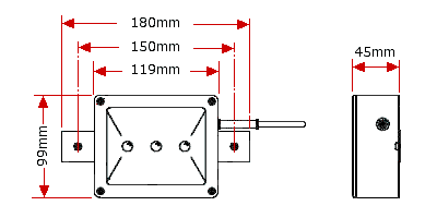 St extension Lamp overall dimensions