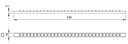 Rooster Booster fluorescent extension lamp overall dimensions